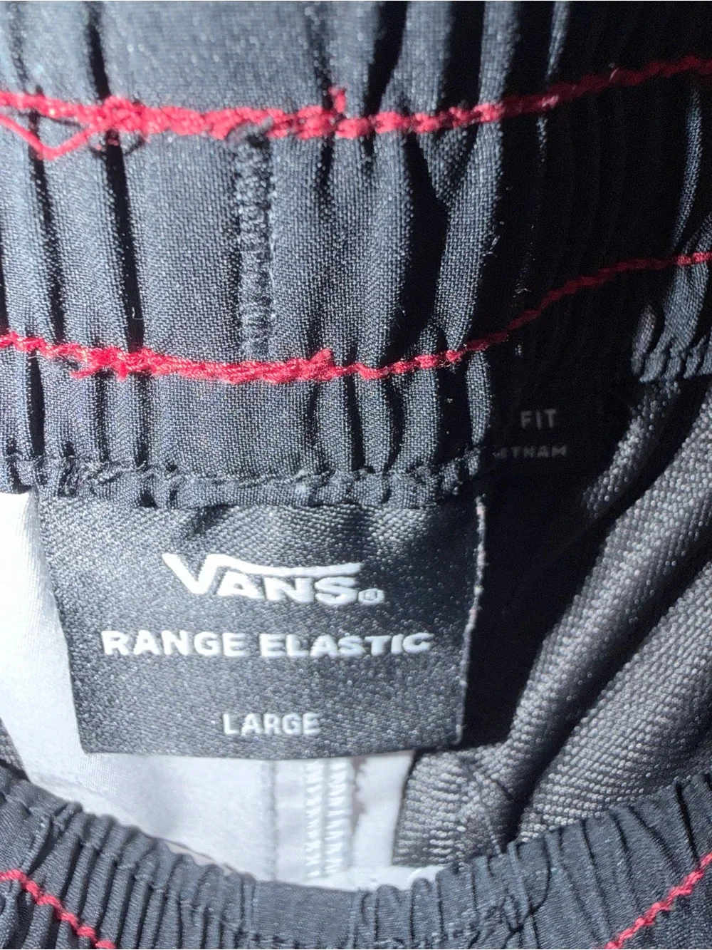 Vans Men's Black and Charcoal Two-Tone Swim Trunks